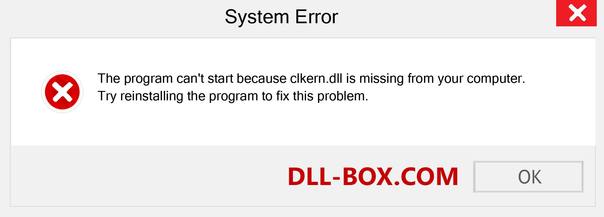  clkern.dll file is missing?. Download for Windows 7, 8, 10 - Fix  clkern dll Missing Error on Windows, photos, images